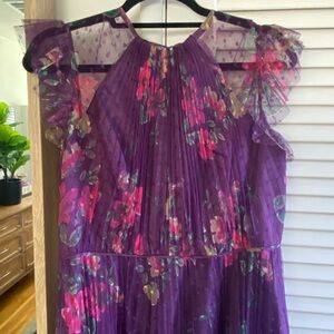 Floral Flutter Sleeve Midi Dress - Ieena for Mac Duggal